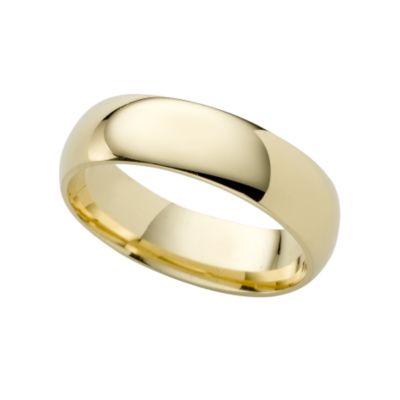 18ct gold super heavy 6mm court ring