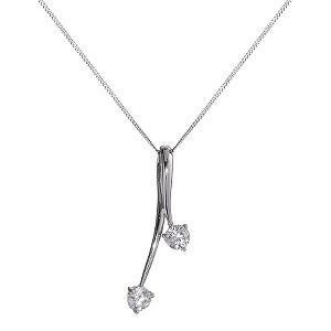 White Gold Cubic Zirconia Necklace
