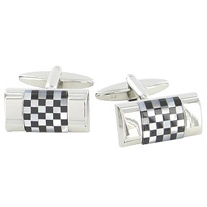 Classic Collection Chequered Mother-of-pearl Cufflinks