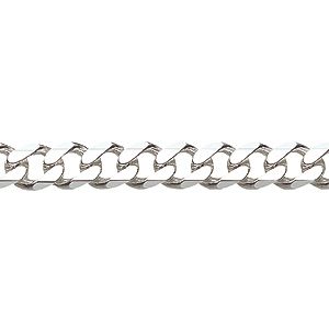 Menand#39;s Silver Curb Necklace