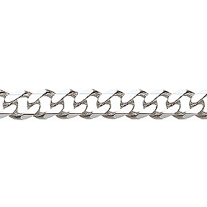 Menand#39;s Silver Curb Necklace