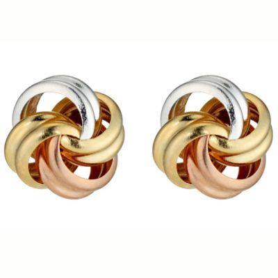 Three Colour Gold Earrings - Product number 4667778