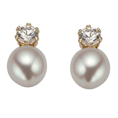9ct gold Freshwater Pearl and Cubic Zirconia