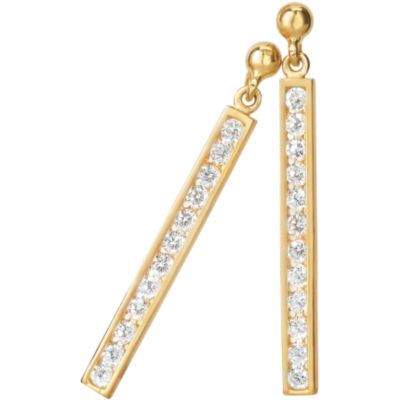 Gold Cubic Zirconia Earrings - Product number 4668707