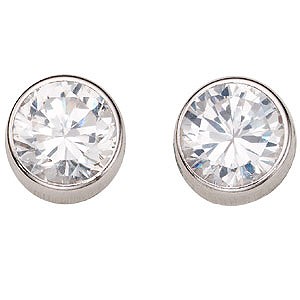 9ct White Gold Cubic Zirconia Stud Earrings9ct White Gold Cubic Zirconia Stud Earrings