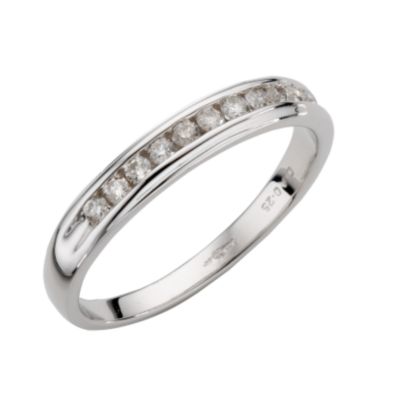 9ct White Gold Quarter Carat Diamond Ring