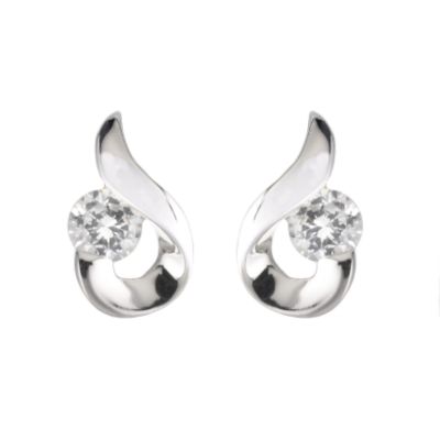 9ct white gold cubic zirconia earrings - Product number 4670930