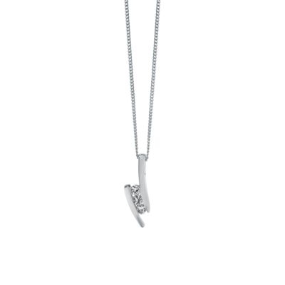 9ct white gold cubic zirconia pendant - Product number 4671996