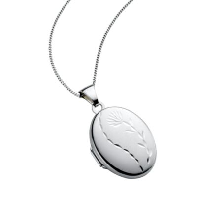 9ct white gold flower locket - Product number 4672267