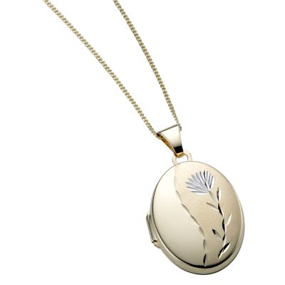 9ct gold flower locket - Product number 4672275