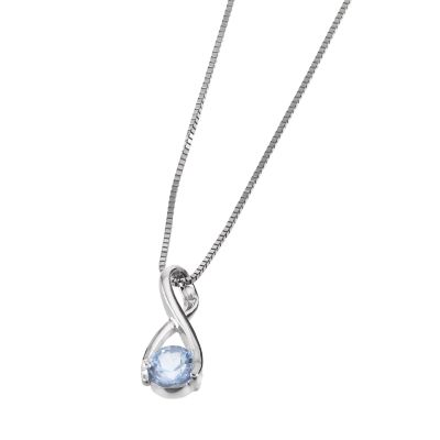 9ct white gold figure of eight pendant - Product number 4672623