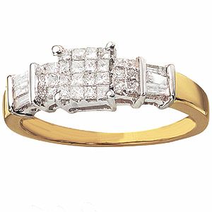 18ct Gold 1/2 Carat Princessa Diamond Ring