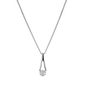 9ct White Gold Diamond Pendant9ct White Gold Diamond Pendant