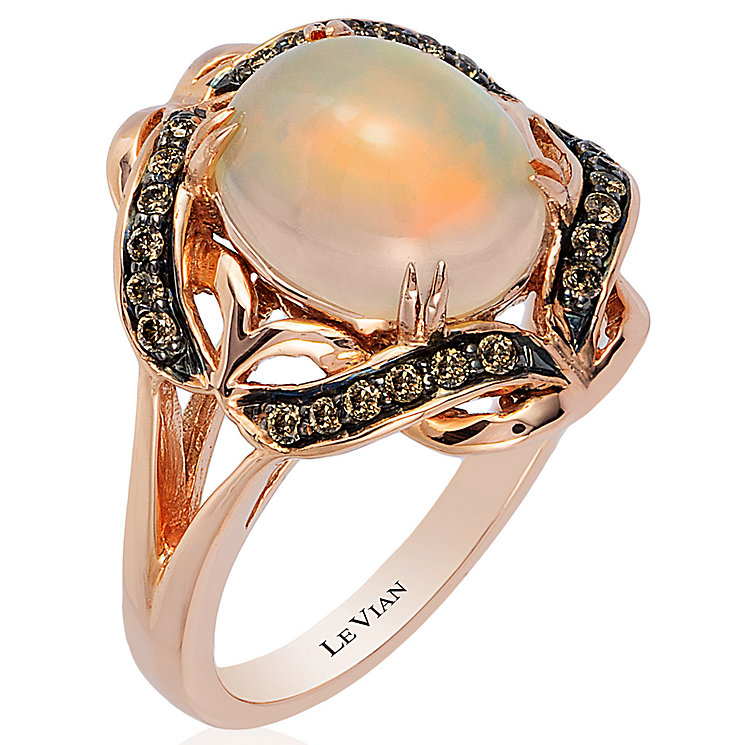 Le Vian 14ct Strawberry Gold Chocolate Opal Ring Ernest Jones