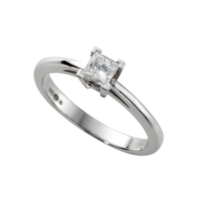 18ct white gold quarter carat diamond solitaire ring