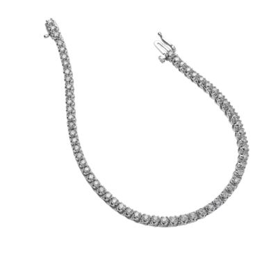 18ct white gold three carat diamond tennis bracelet - Product number 4695968