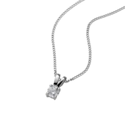 18ct white gold 15 point diamond pendant - Product number 4696077