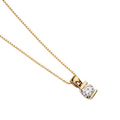9ct gold 15 point diamond pendant - Product number 4696190