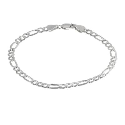 Unbranded 9ct White Gold 7.25 Figaro Bracelet