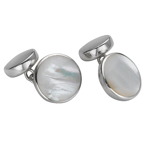 Unbranded Round mother of pearl cufflinks