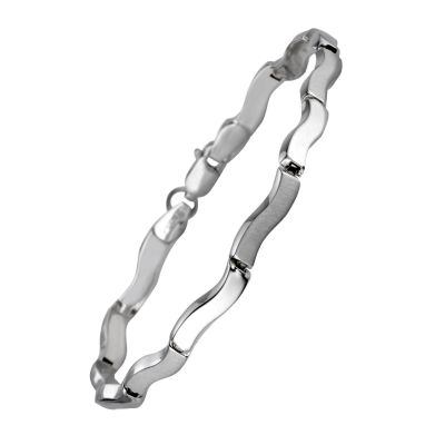 9ct white gold wavy bracelet - Product number 4705084