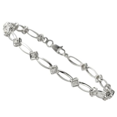 9ct white gold diamond bracelet - Product number 4705246
