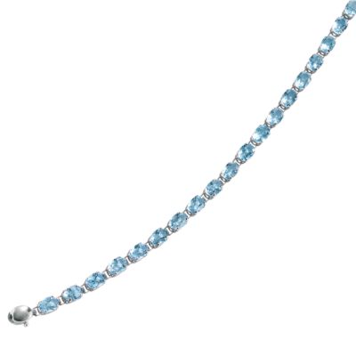 9ct white gold blue topaz bracelet - Product number 4705262
