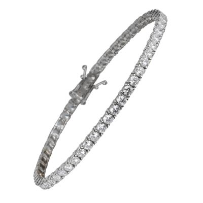 9ct white gold cubic zirconia tennis bracelet - Product number 4705351