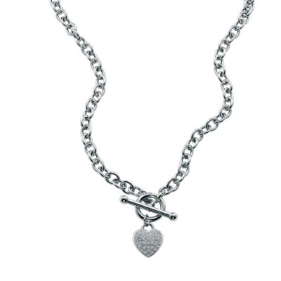 9ct white gold quarter carat diamond necklace
