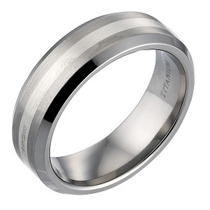 Titanium and Silver Ring
