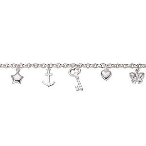 H Samuel Sterling Silver Charm Bracelet