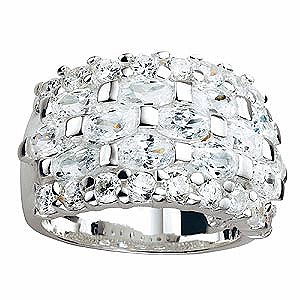 Sterling Silver Cubic Zirconia Ring - Small
