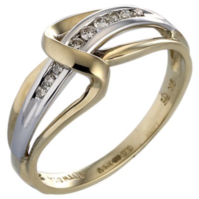 Two Colour Gold Diamond Ring - Product number 4844203