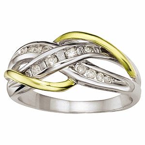 Two Colour Gold Diamond Ring - Product number 4844335