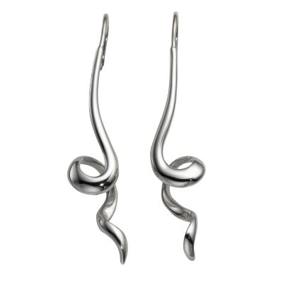 Sterling silver twist drop earrings - Product number 4844580
