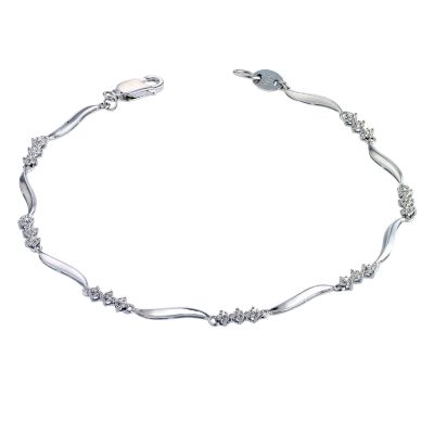 9ct White Gold Diamond Bracelet - Product number 4875435