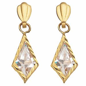 Gold Cubic Zirconia Earrings - Product number 4877551