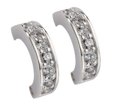 Silver Cubic Zirconia Wedding Earrings