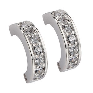 Silver Cubic Zirconia Wedding Earrings