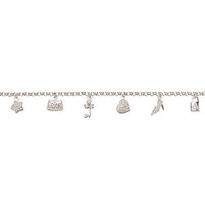 Silver Cubic Zirconia Charm Bracelet - Product number 4895789
