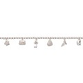 Silver Cubic Zirconia Charm Bracelet