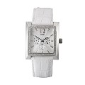Guess Ladies' Multi-dial, Stone-set White Strap Watch