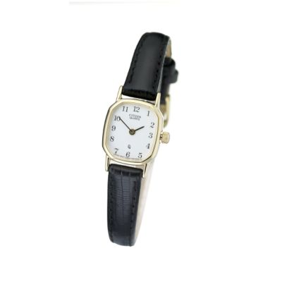 Ladiesand#39; Black Strap Watch