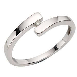 Silver Crossover Ring - Small