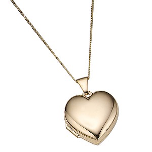 H Samuel 9ct Gold Polished Heart Locket