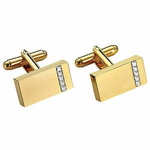 Classic Collection Gilt Crystal Cufflinks