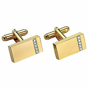 Classic Collection Gilt Crystal Cufflinks