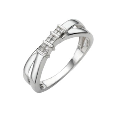 9ct white gold diamond ring - Product number 4936957