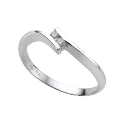 9ct white gold diamond ring