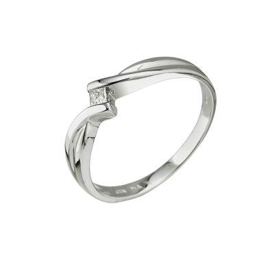 Unbranded 9ct white gold princess cut diamond ring